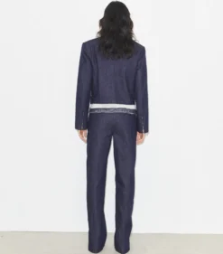 BAUMWOLLJEANS MIT KNÖCHELREISSVERSCHLUSS