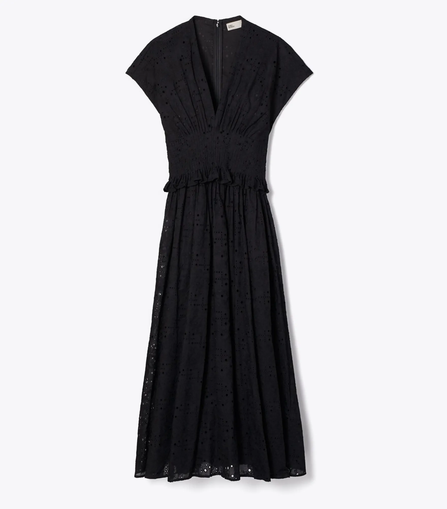 BAUMWOLLKLEID MIT LOCHSTICKEREI