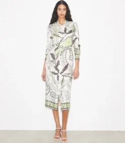 BEDRUCKTES HEMDKLEID AUS SEIDE
