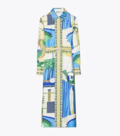 BEDRUCKTES HEMDKLEID AUS SEIDE