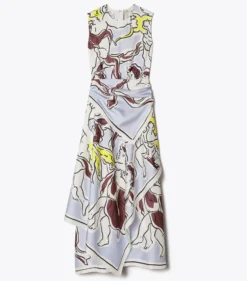 BEDRUCKTES SEIDENKLEID