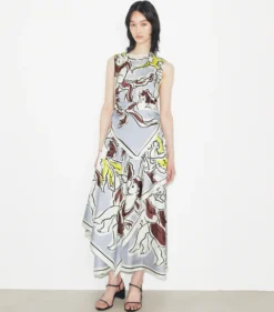 BEDRUCKTES SEIDENKLEID