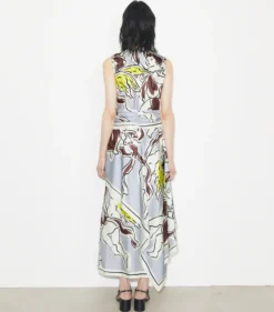 BEDRUCKTES SEIDENKLEID