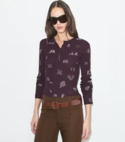 BESTICKTER, GERIPPTER PULLOVER