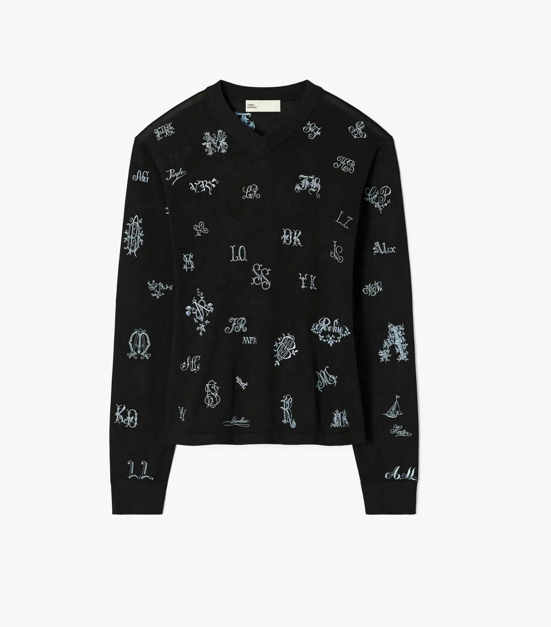 BESTICKTER SEIDENPULLOVER