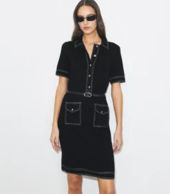 CAMP-KLEID AUS WOLLE MIT STEPPNÄHTEN