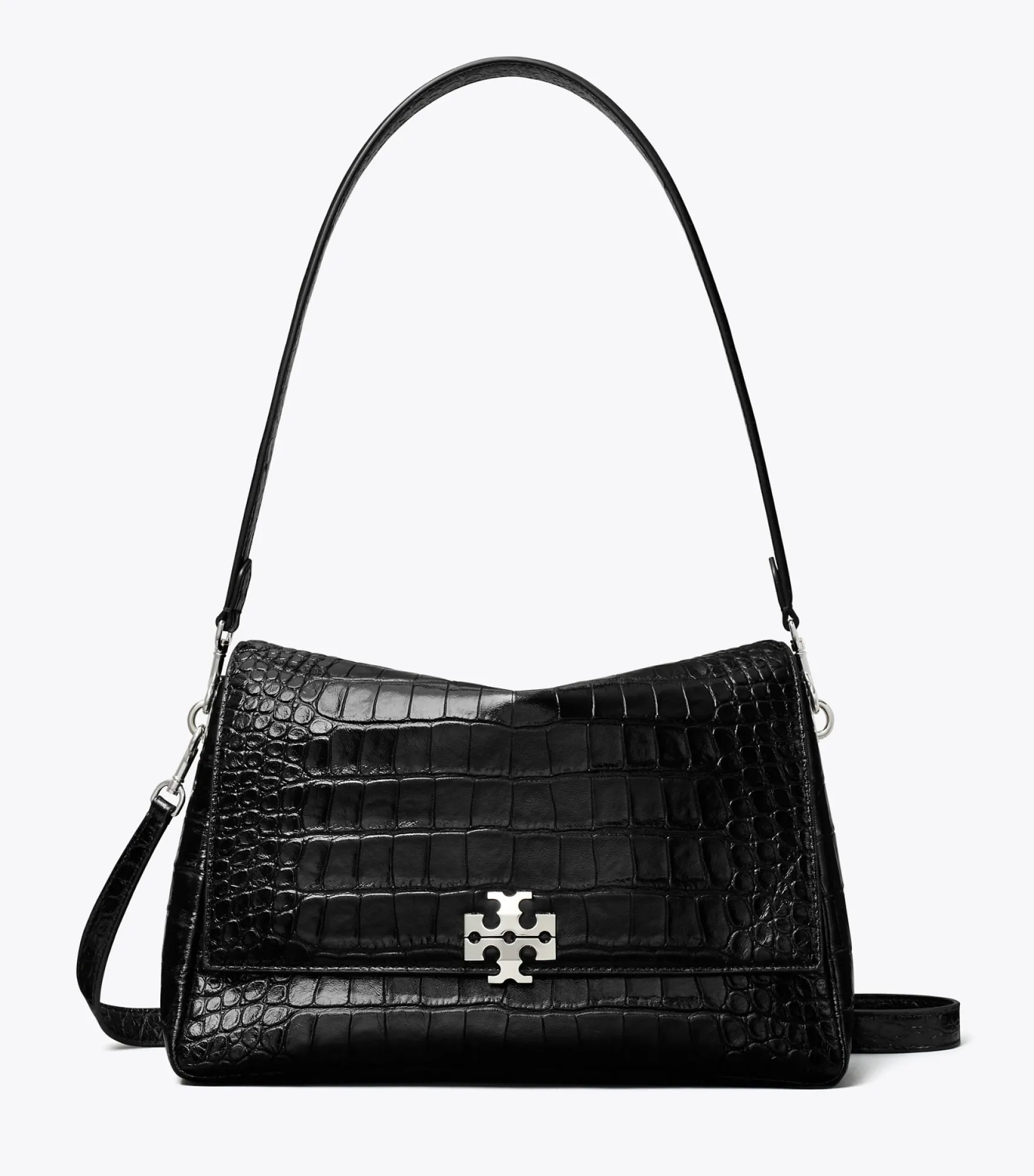CHARLIE SCHULTERTASCHE MIT KROKOPRÄGUNG