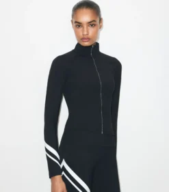 CHEVRONJACKE MIT DURCHGEHENDEM REISSVERSCHLUSS