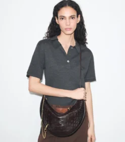 CROSSBODY BAG MIT PIERCINGDETAIL UND KROKOPRÄGUNG