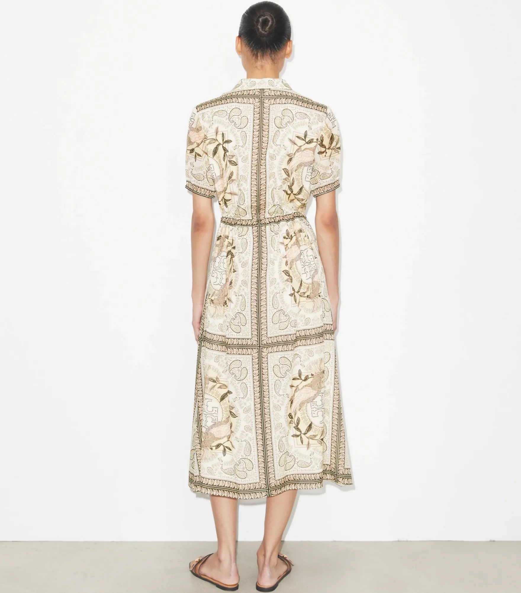 EINGEFASSTES KLEID AUS BAUMWOLLE MIT REISSVERSCHLUSS