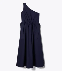 EINSCHULTRIGES BAUMWOLLKLEID MIT GÜRTEL