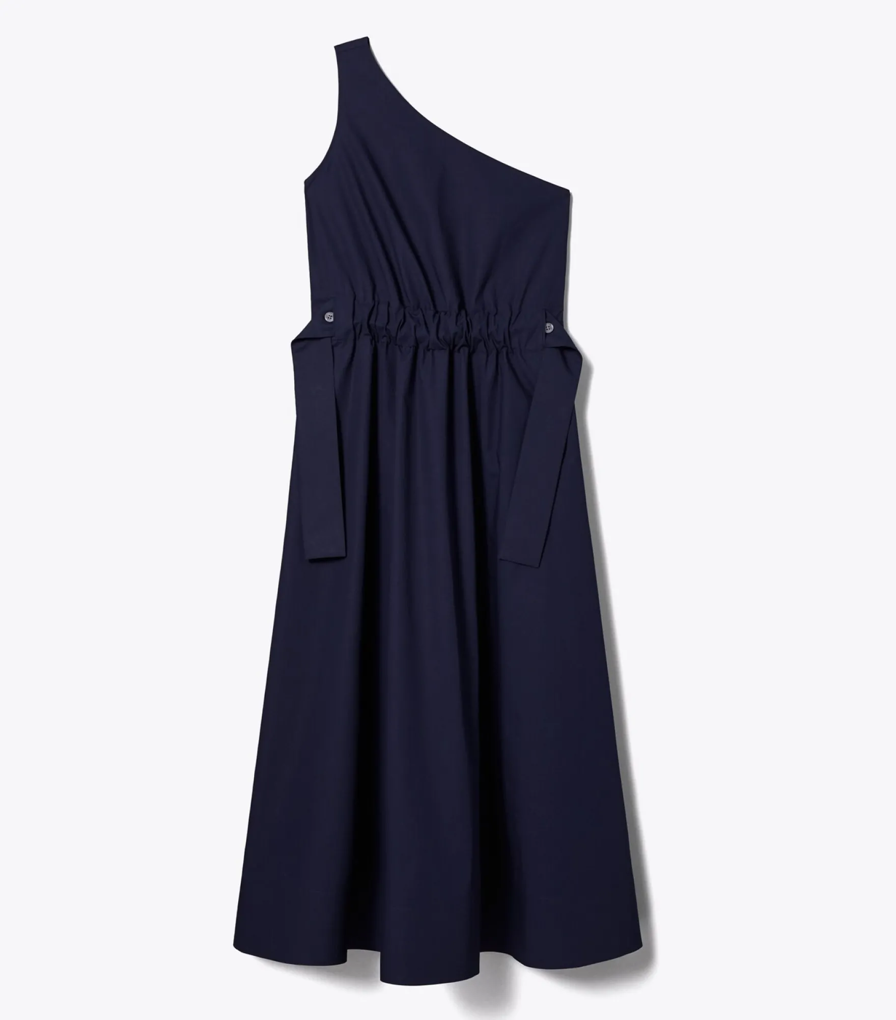 EINSCHULTRIGES BAUMWOLLKLEID MIT GÜRTEL