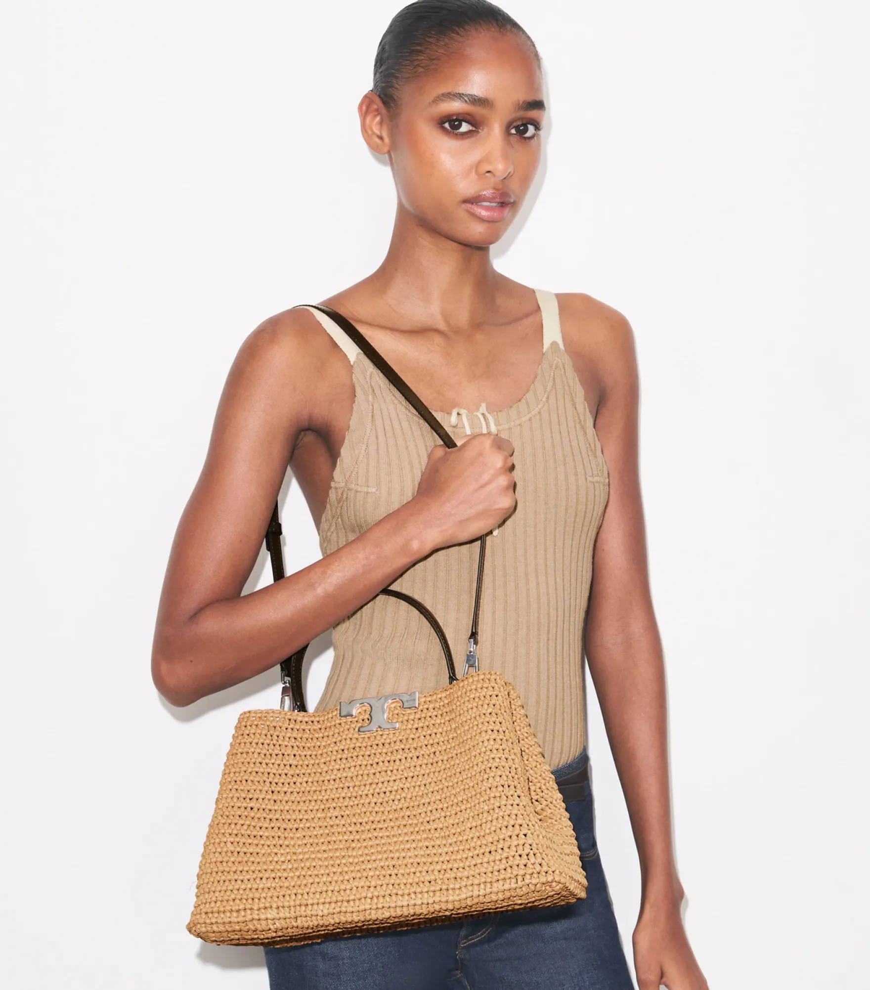 ELEANOR RAFFIA SATCHEL