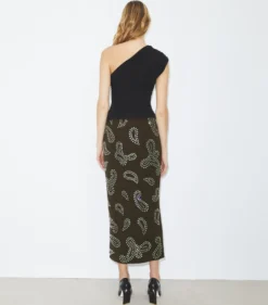 EMBELLISHED VISCOSE SKIRT
