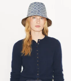 FISCHERHUT AUS DENIM MIT T-MONOGRAMM