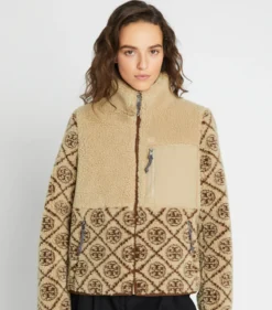 FLEECEJACKE MIT T-MONOGRAMM