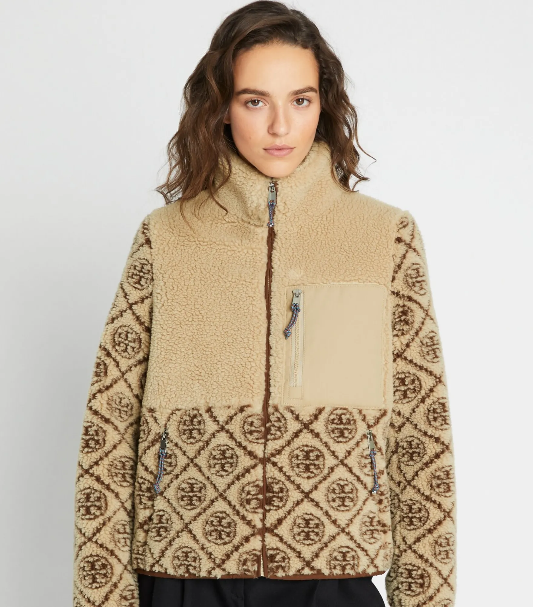 FLEECEJACKE MIT T-MONOGRAMM