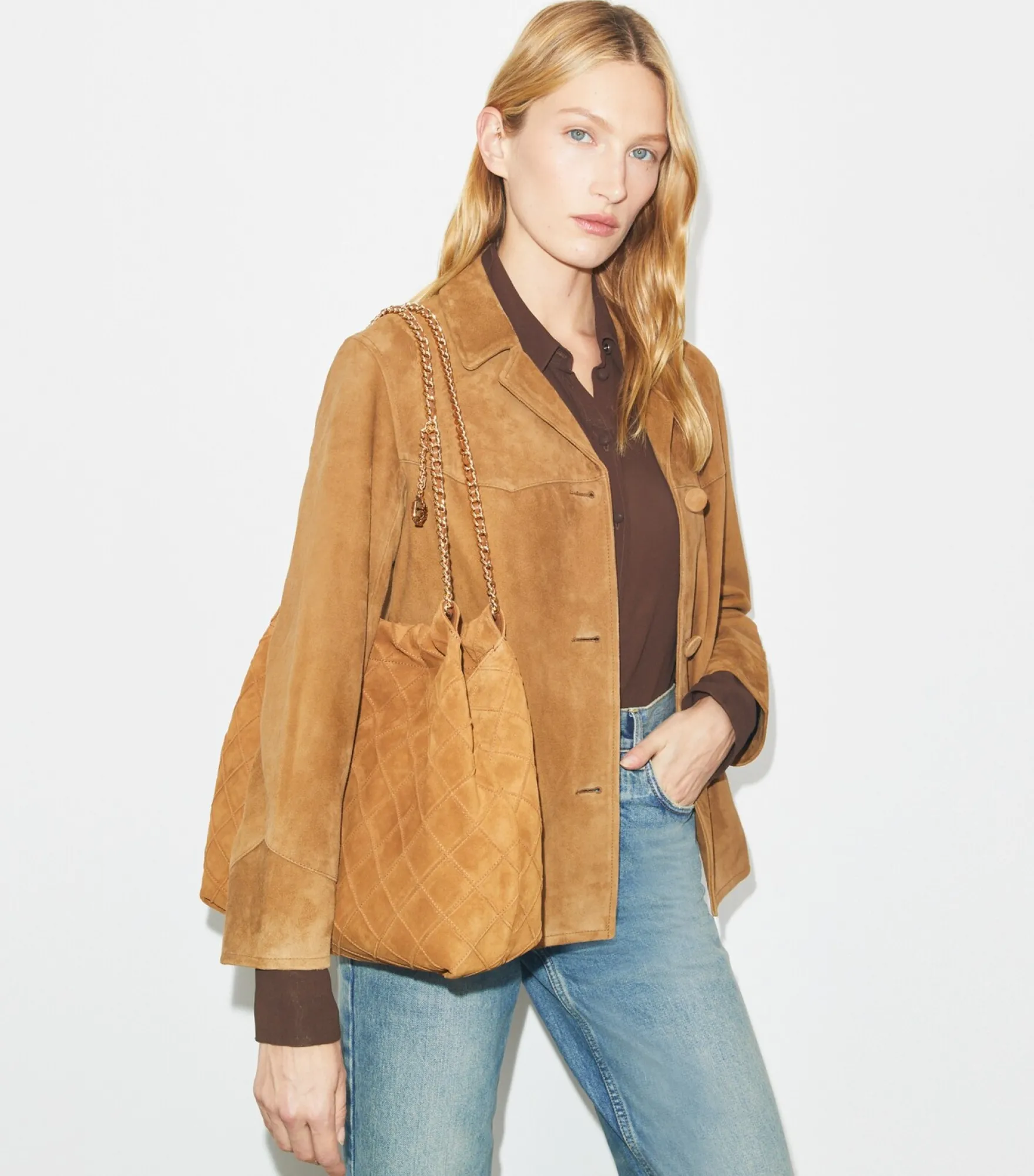 FLEMING HOBO BAG AUS WEICHEM WILDLEDER