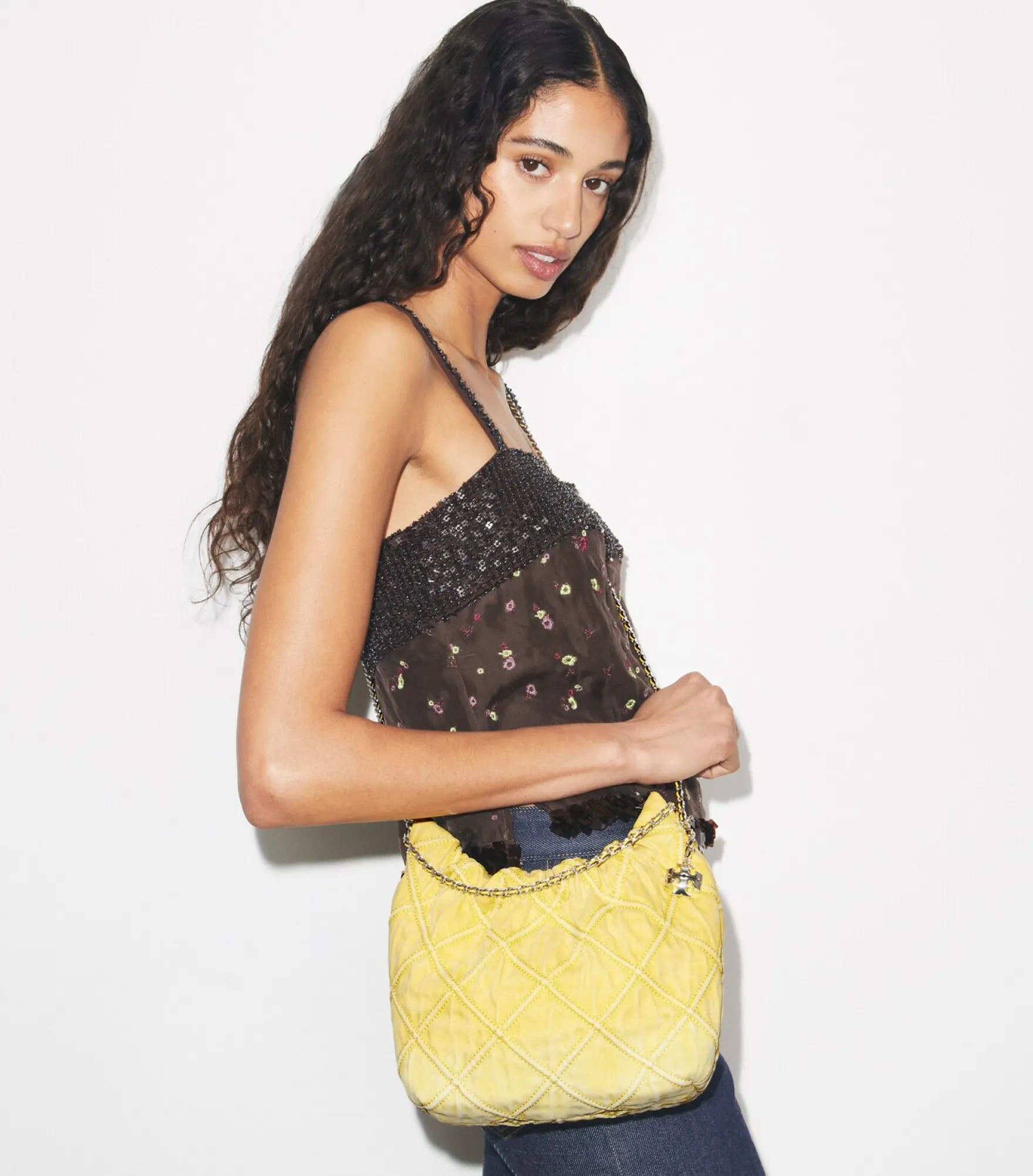 FLEMING MINI HOBO BAG AUS WEICHEM DENIM