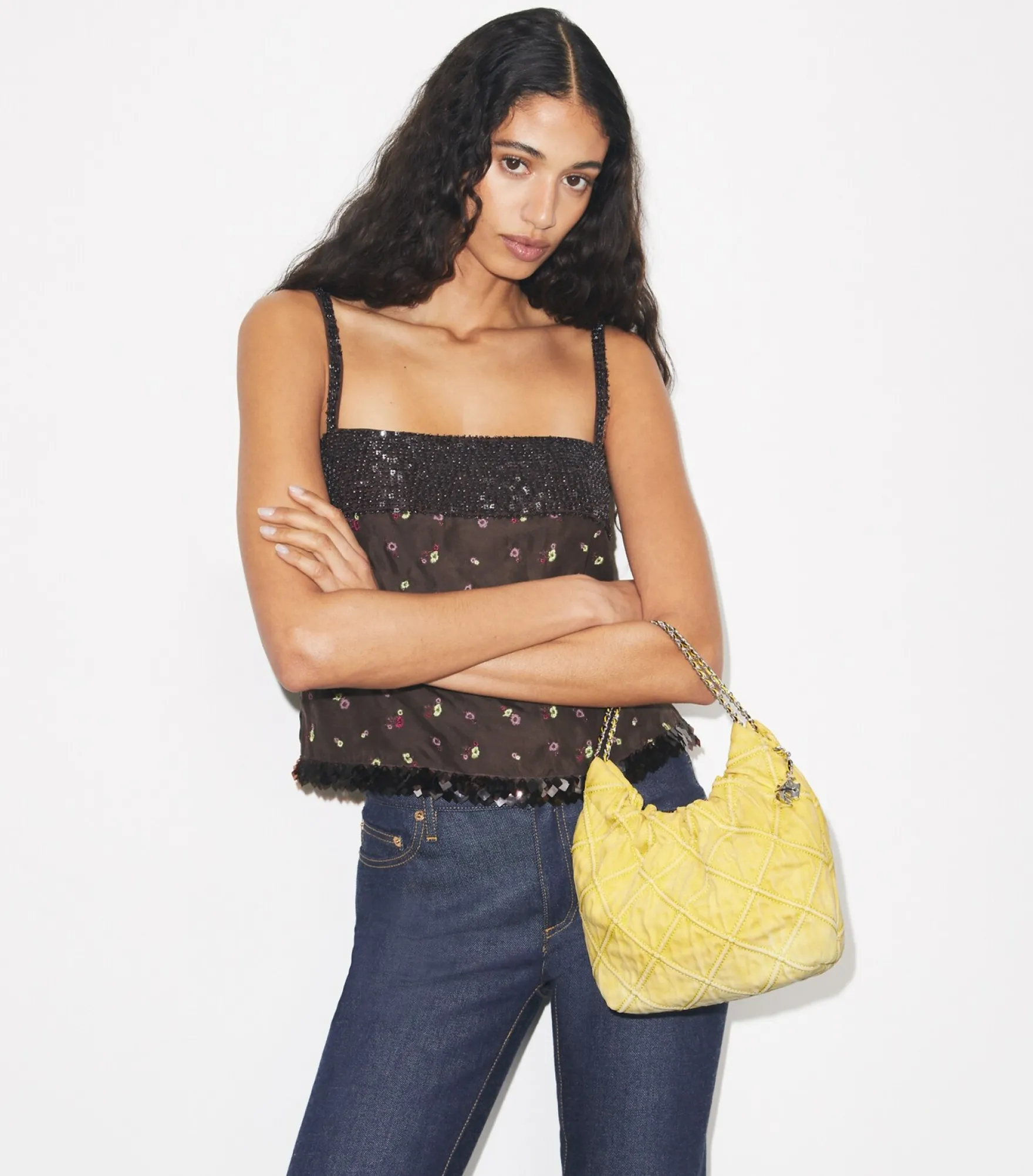 FLEMING MINI HOBO BAG AUS WEICHEM DENIM