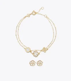 FORGET ME NOT GESCHENKSET MIT ARMBAND UND OHRRINGEN