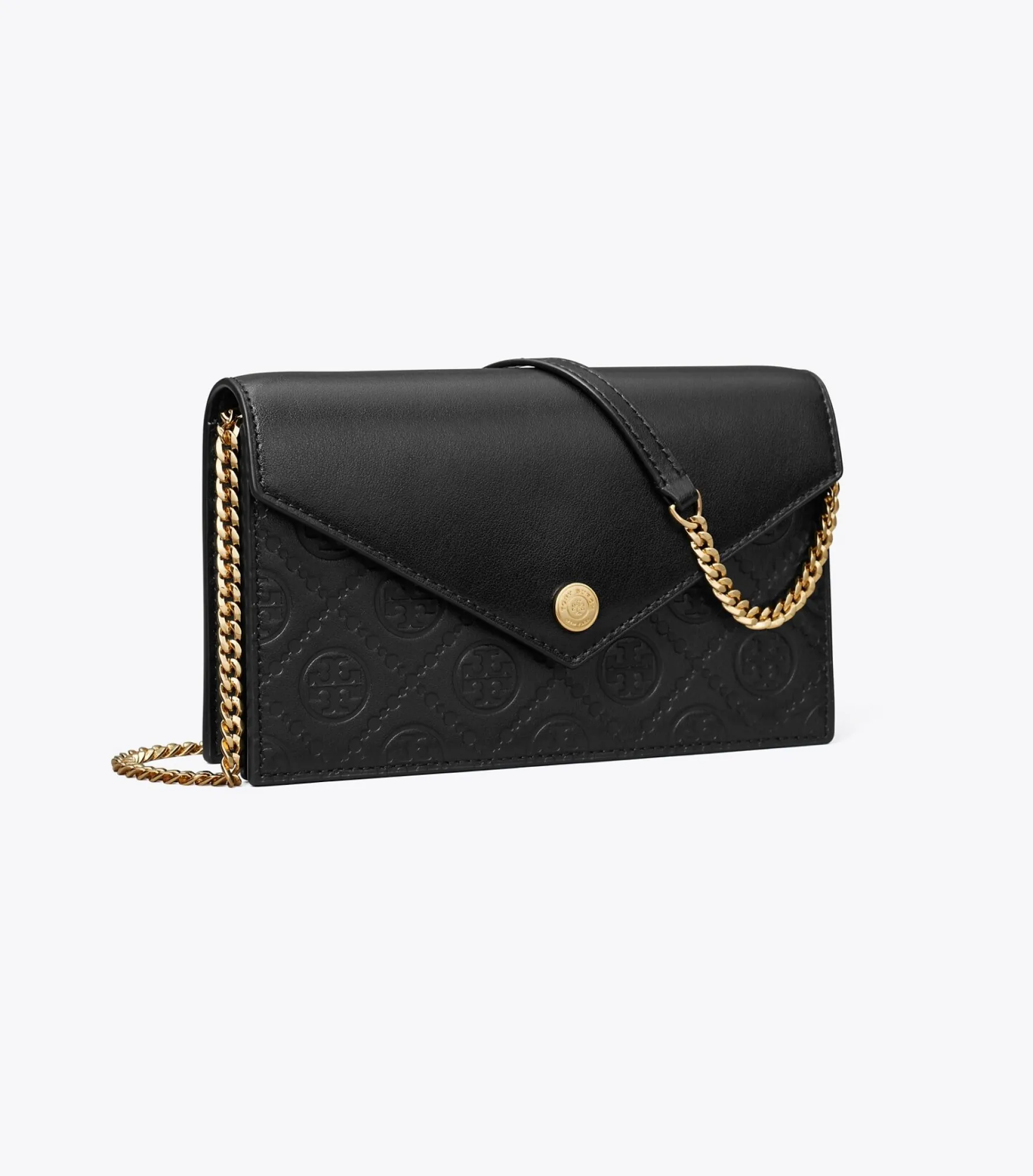 GELDBÖRSE IM KUVERT-STIL AUS LEDER MIT T-MONOGRAMM UND KETTE