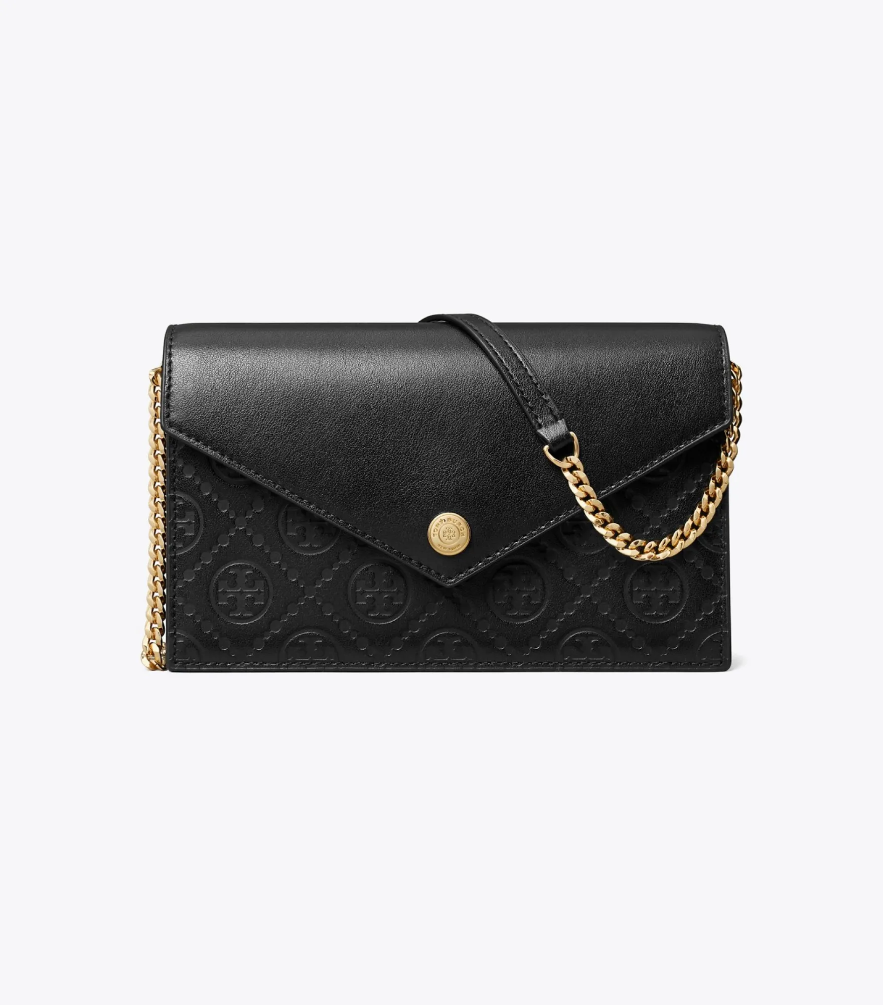 GELDBÖRSE IM KUVERT-STIL AUS LEDER MIT T-MONOGRAMM UND KETTE