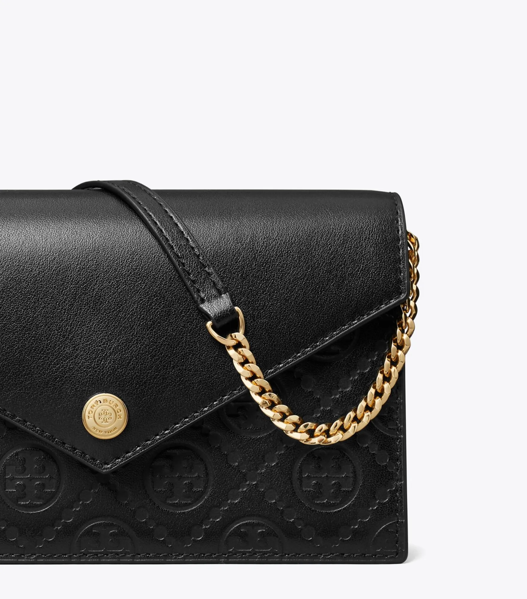 GELDBÖRSE IM KUVERT-STIL AUS LEDER MIT T-MONOGRAMM UND KETTE