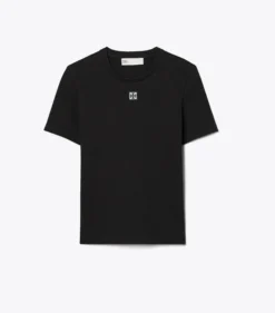 GERIPPTES BAUMWOLL-T-SHIRT
