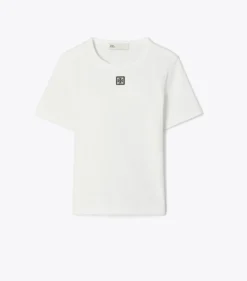 GERIPPTES BAUMWOLL-T-SHIRT
