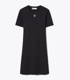 GERIPPTES T-SHIRT-KLEID AUS BAUMWOLLE