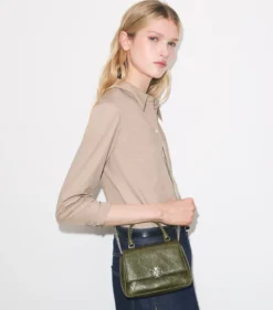 GESTEPPTE MINI CHARLIE CROSSBODY BAG MIT TRAGEGRIFF OBEN