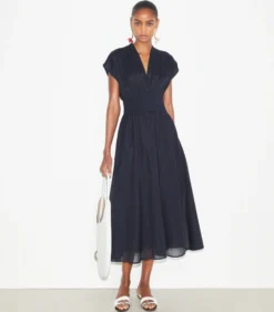 GESTREIFTES BAUMWOLLKLEID