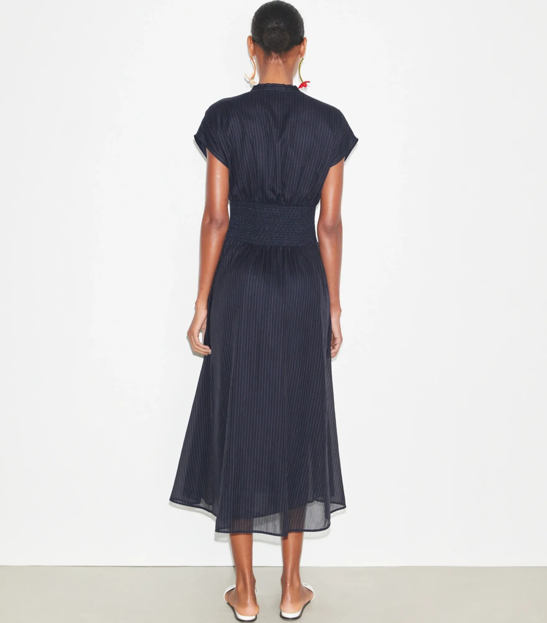 GESTREIFTES BAUMWOLLKLEID