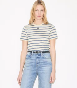 GESTREIFTES BAUMWOLL-T-SHIRT