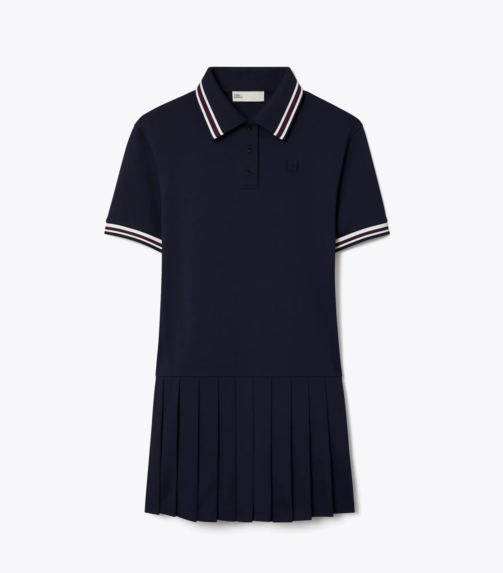 GESTREIFTES POLOKLEID AUS RIPPSTRICK
