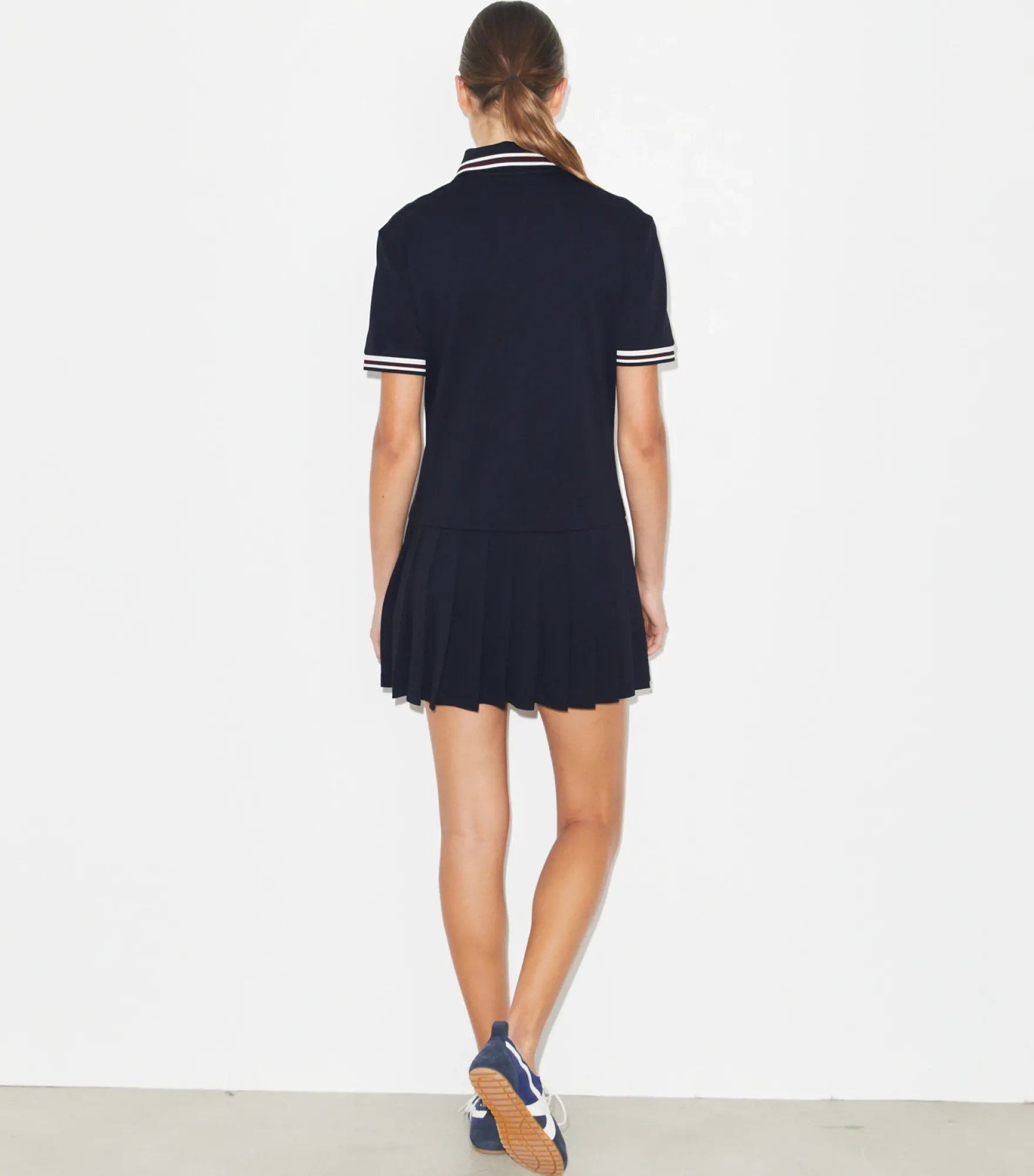 GESTREIFTES POLOKLEID AUS RIPPSTRICK