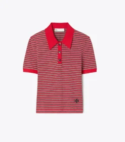 GESTREIFTES POLOSHIRT AUS VISKOSE