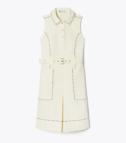 GOLFKLEID AUS STRETCHMATERIAL MIT HEFTNAHT