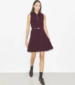 GOLFKLEID MIT STRETCHANTEIL UND FALTEN