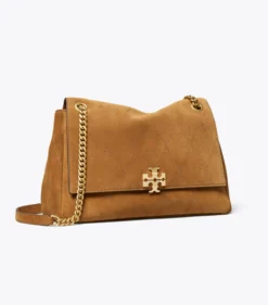 GROSSE GESTEPPTE CHARLIE SCHULTERTASCHE AUS WILDLEDER