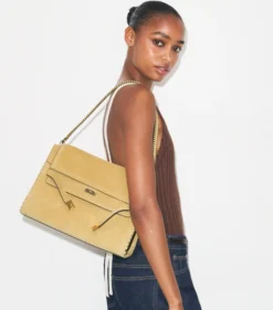 GROSSE LEE RADZIWILL SCHULTERTASCHE AUS WILDLEDER