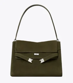 GROSSE LEE RADZIWILL SCHULTERTASCHE AUS WILDLEDER