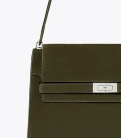 GROSSE LEE RADZIWILL SCHULTERTASCHE AUS WILDLEDER