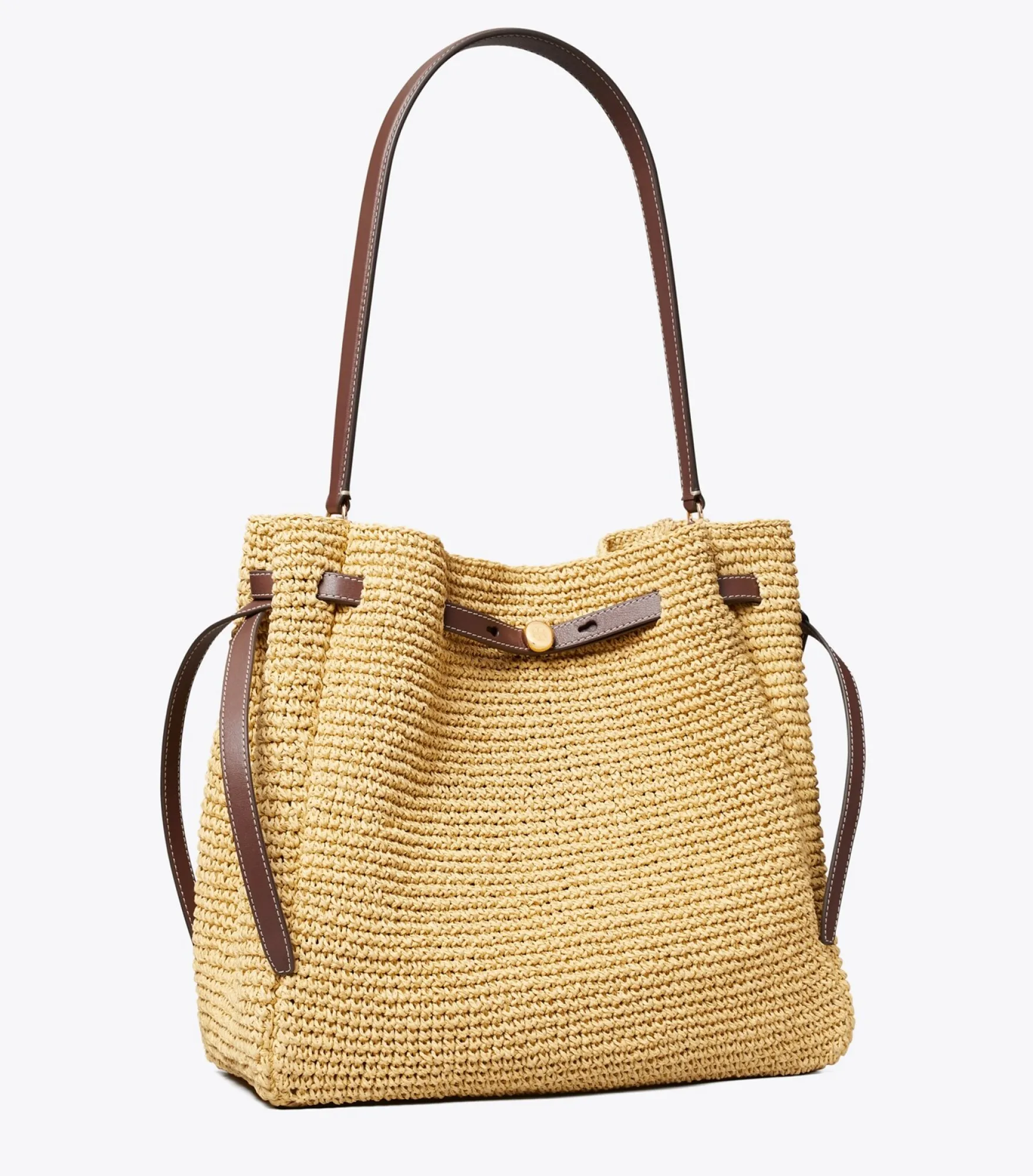 GROSSE ROMY BUCKET BAG AUS STROH