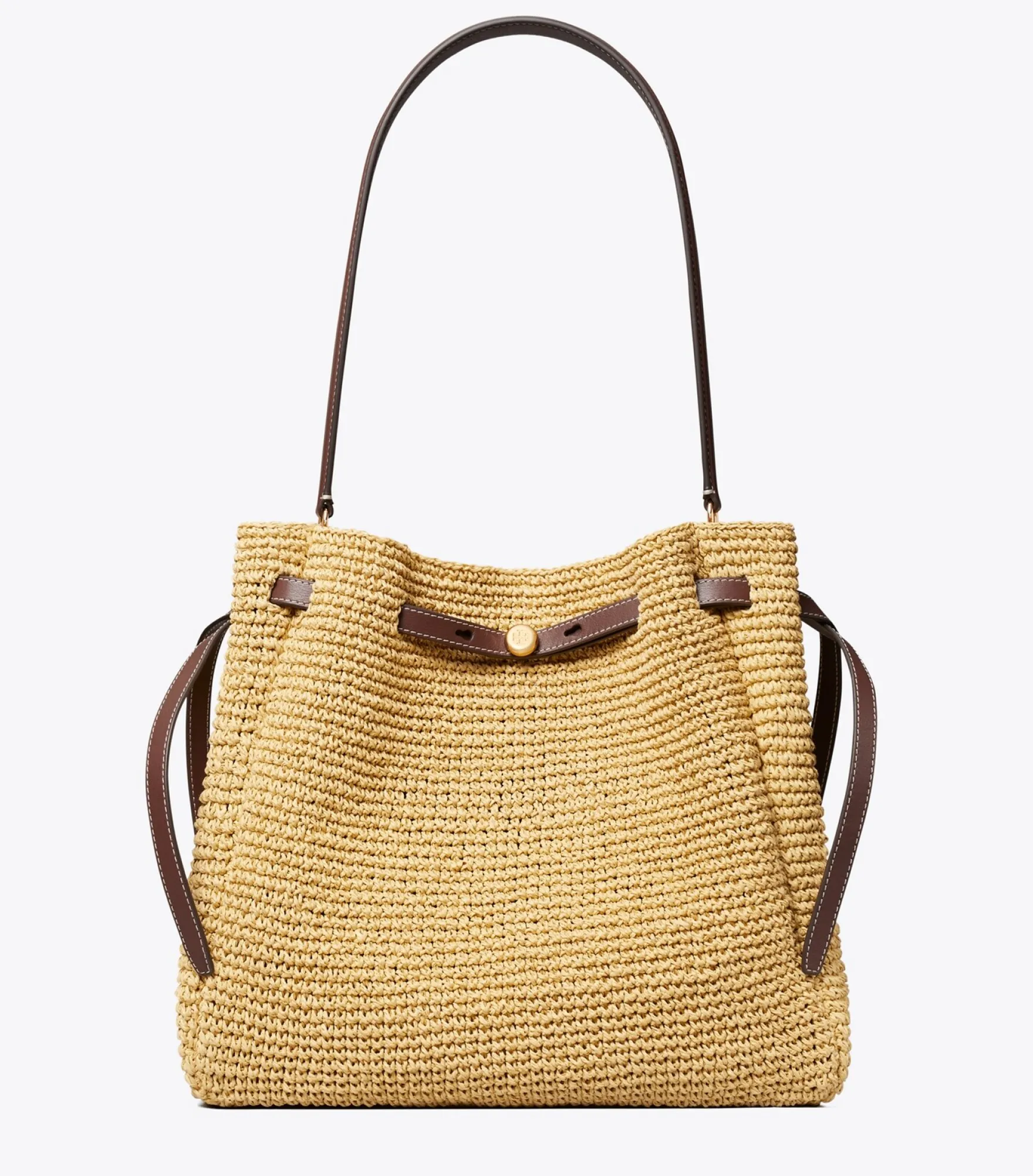 GROSSE ROMY BUCKET BAG AUS STROH