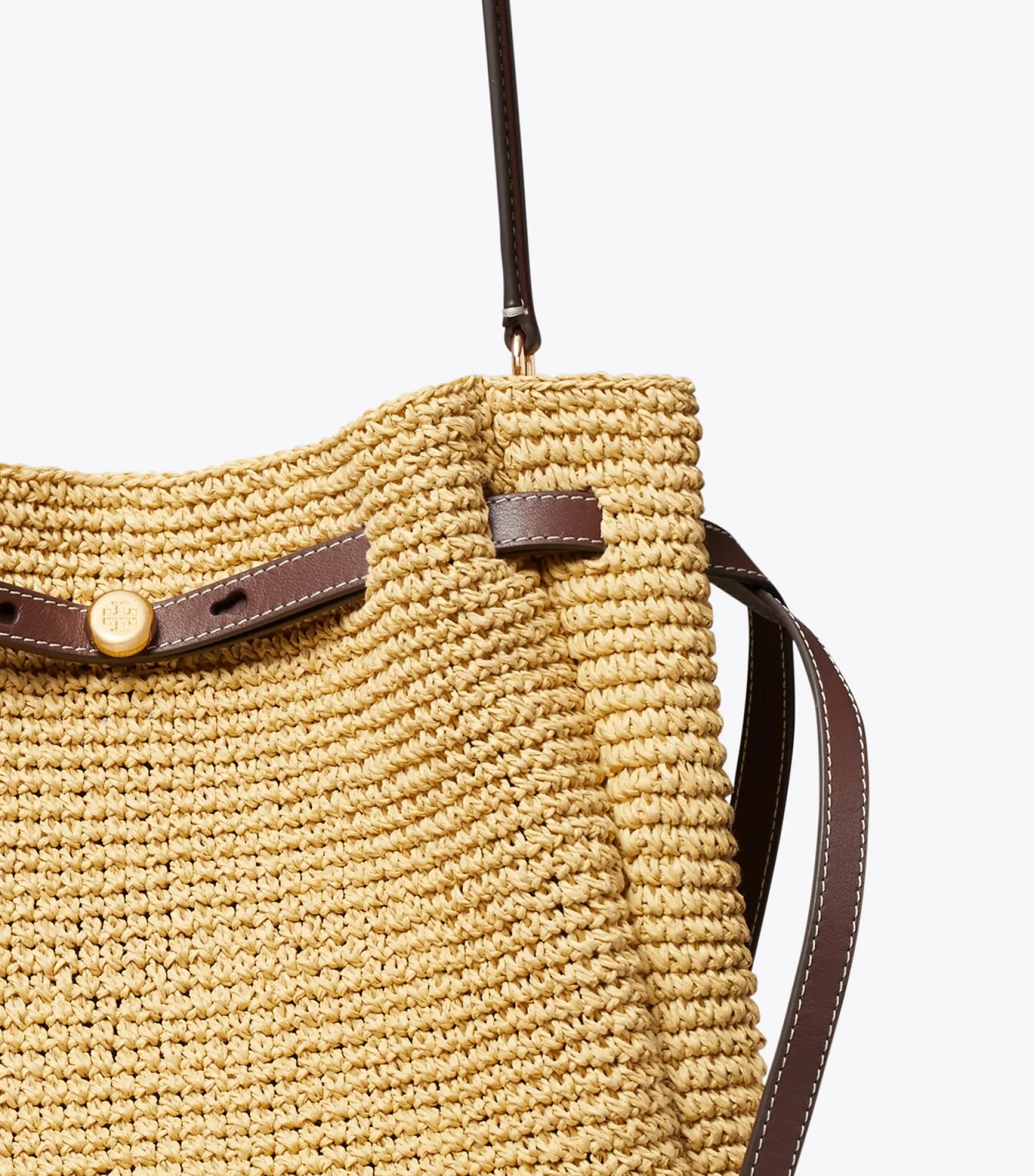 GROSSE ROMY BUCKET BAG AUS STROH