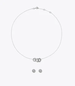 ICON PAVÉ-HALSKETTE UND OHRRINGE IM GESCHENKSET