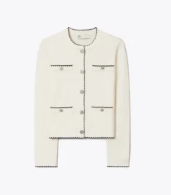 KENDRA CARDIGAN AUS WOLLE MIT WELLENKANTE