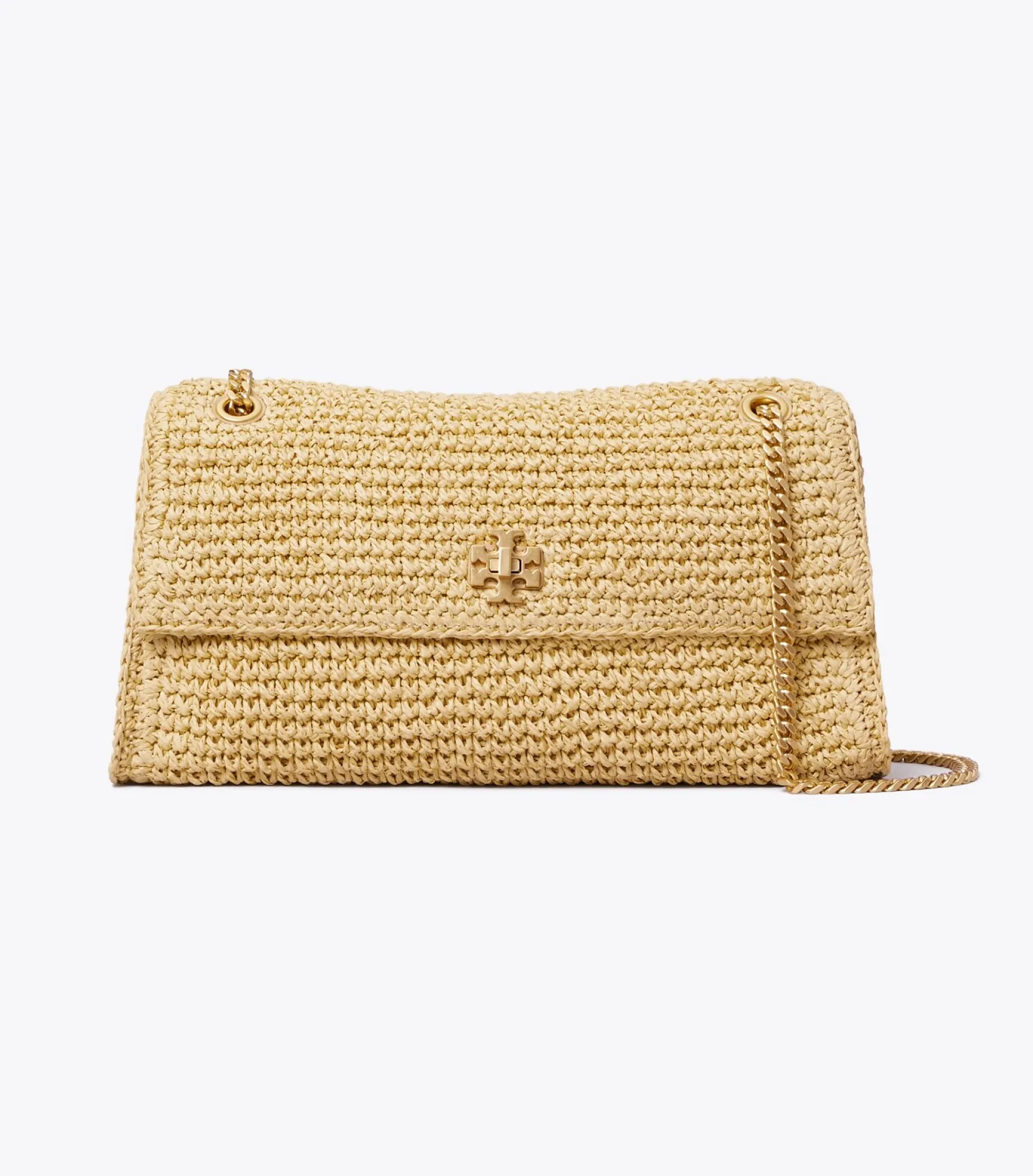 KIRA TURNLOCK WOVEN SHOULDER BAG